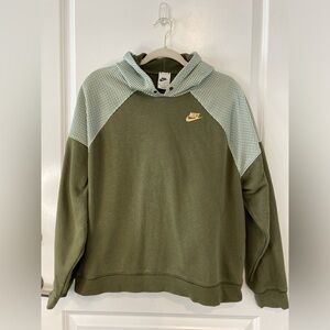 Nike Womens XL Serena Williams Fleece Tennis Net Hoodie Sweatshirt Jacket Green